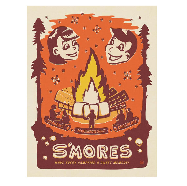 S'mores Retro Wall Art Print