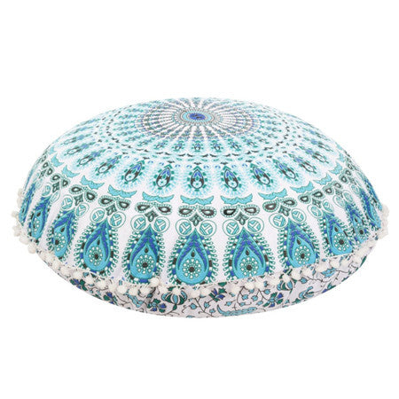 Large Round Indian Floor or Tent Pillow Cover