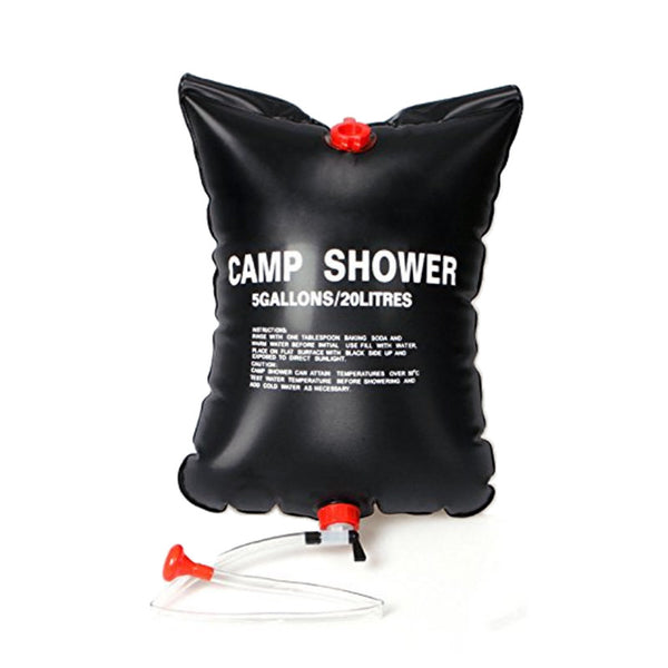 Outdoor Solar-Heated Camp Shower