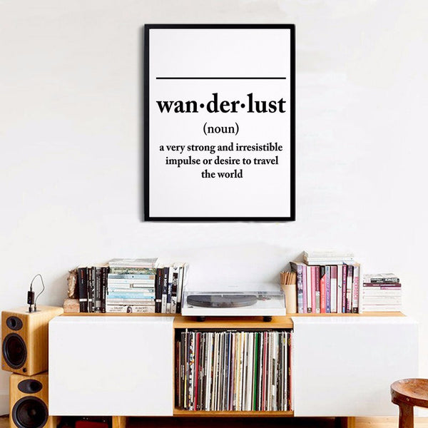 Wanderlust Typography Art Print