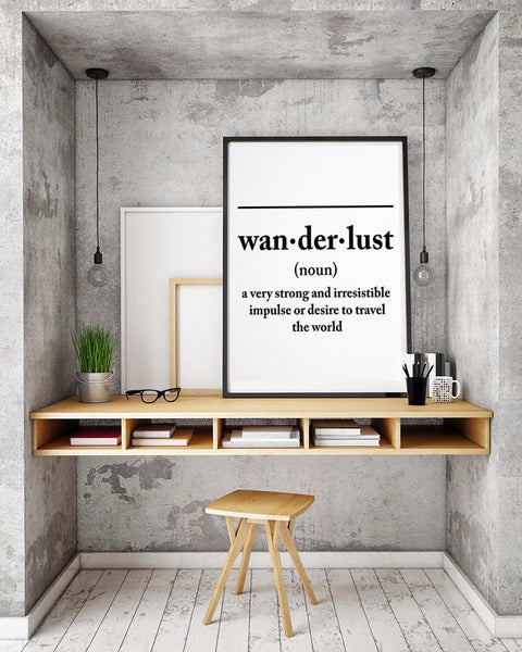 Wanderlust Typography Art Print