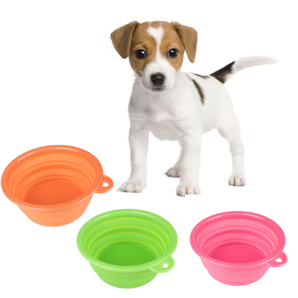 Collapsible Travel Silicone Pet Feeding Bowl