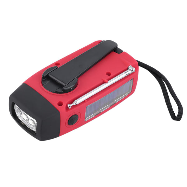 Emergency Hand Crank/Solar Radio, Flashlight & Charger Combo