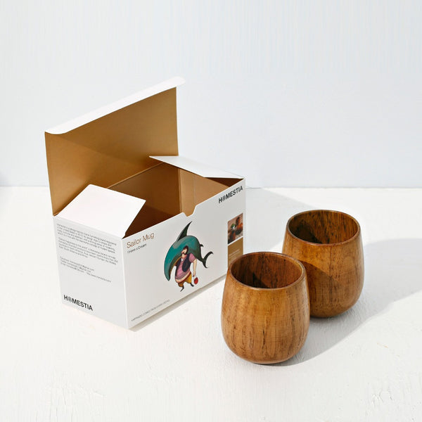 Wooden Tea Cups (Set of 2)