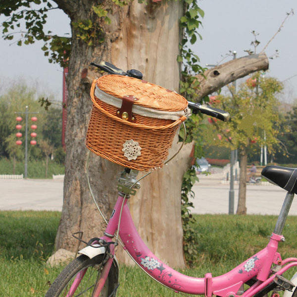 Wicker Willow Bicycle Picnic Basket