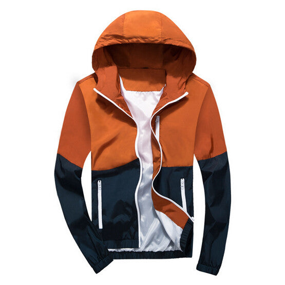 Nylon Colorblock Windbreaker