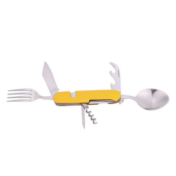 Mini 6 in 1 Stainless Steel Folding Utensil Tool