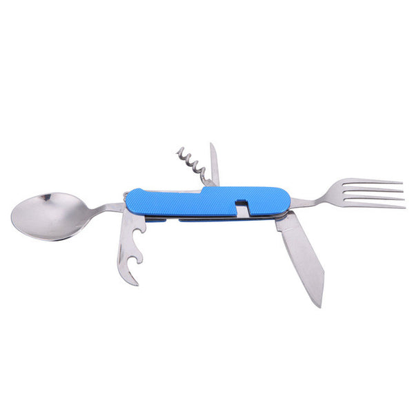 Mini 6 in 1 Stainless Steel Folding Utensil Tool