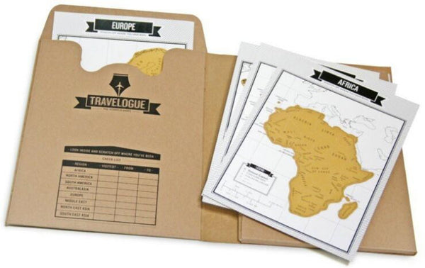 Travel Diary with Scratch Off Map Cards