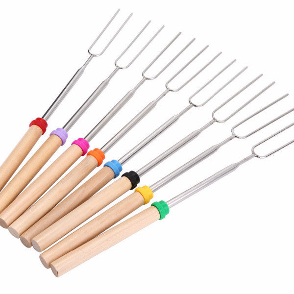 9-piece Telescoping Hot Dog and Marshmallow Campfire Forks