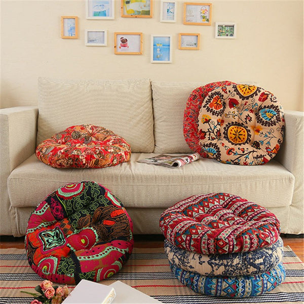 Printed Floor and Yurt Pillow