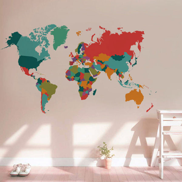 Colorful Word Map Vinyl Wall Decal