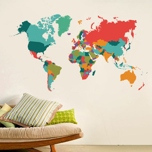 Colorful Word Map Vinyl Wall Decal