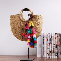 Summer Beach Tote with Tassels