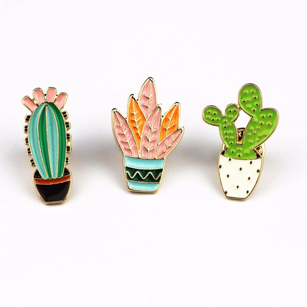 Cactus Enamel Lapel Pins