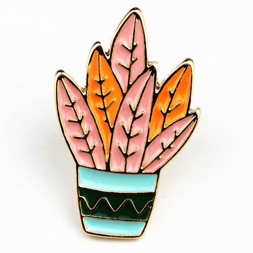 Cactus Enamel Lapel Pins