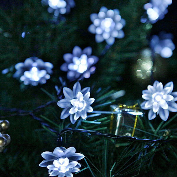 Solar LED Flower Fairy String Lights