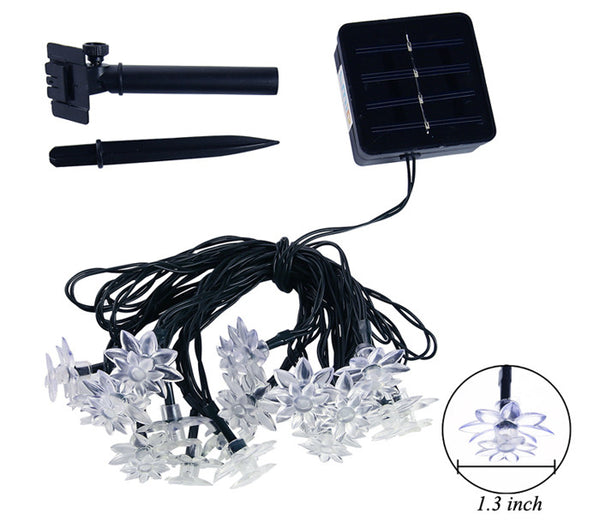 Solar LED Flower Fairy String Lights