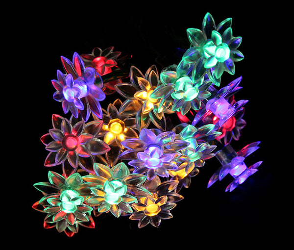 Solar LED Flower Fairy String Lights