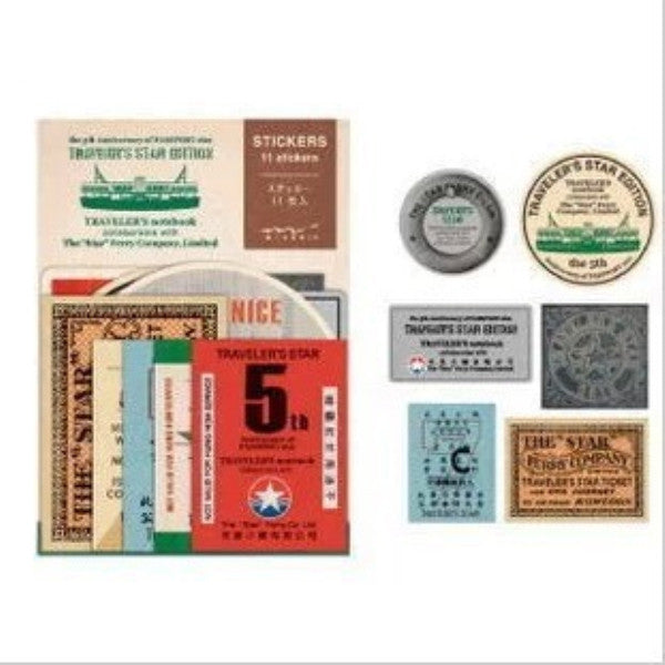 Vintage-inspired Travel Sticker Pack