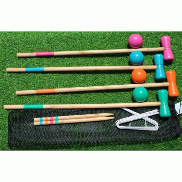 4-Player Wooden Croquet Set