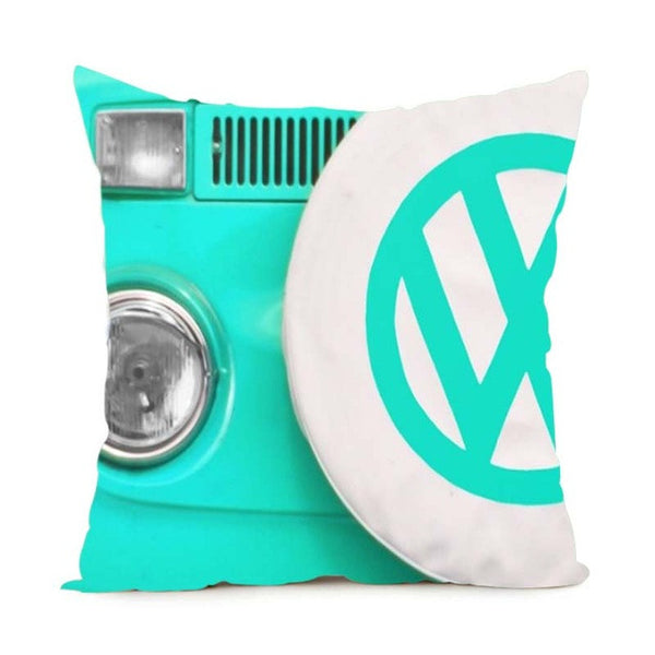 VW Camper Van Decorative Throw Pillow Cover