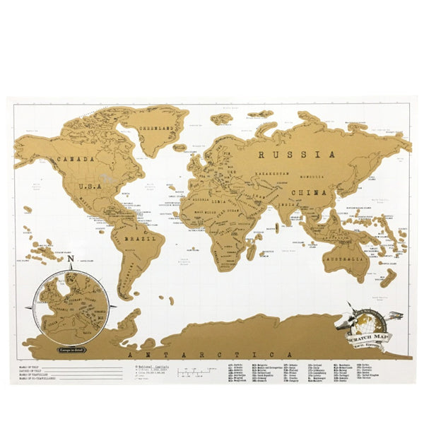 Scratch Off Deluxe World Travel Map