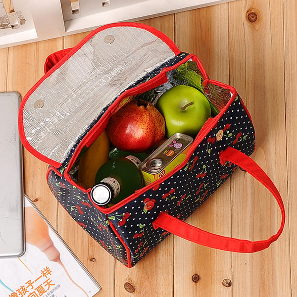 Fruity Retro Thermal Picnic Lunch Bag