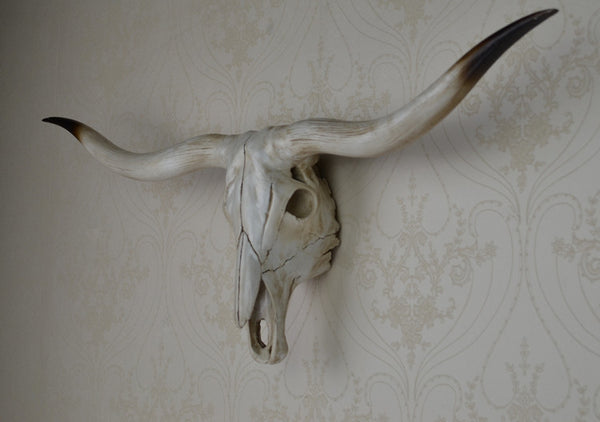 Faux Taxidermy Longhorn Skull Wall Art