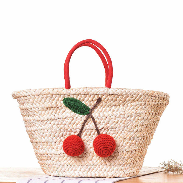 Retro Cherry Beach Tote