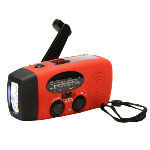 Emergency Hand Crank/Solar Radio, Flashlight & Charger Combo