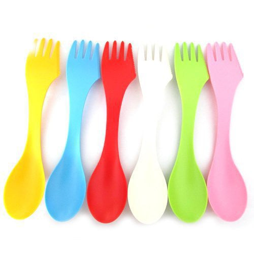 6-Piece Multicolor Spork Set