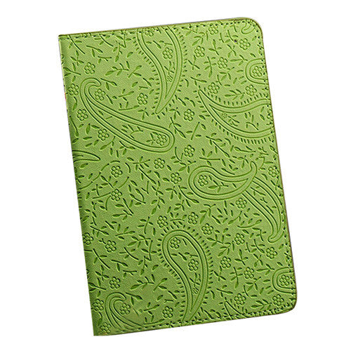 Faux Leather Paisley Embossed Travel Passport Holder